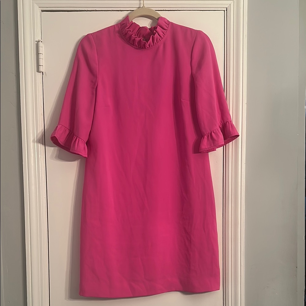 J. Crew Pink Sheath Dress with Bell Sleeves